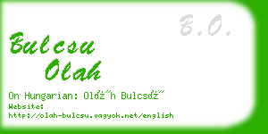 bulcsu olah business card